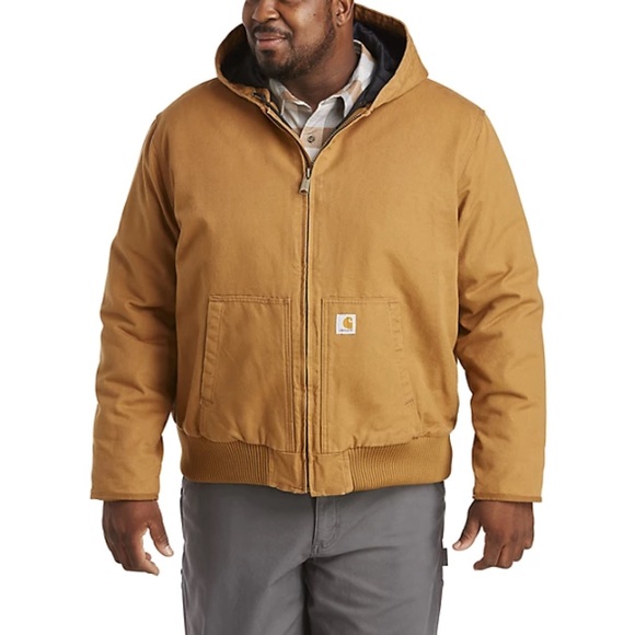 CARHARTT • Loose Fit Washed Duck Insulated Jacket Storm Cuffs Coat - Picture 4 of 8